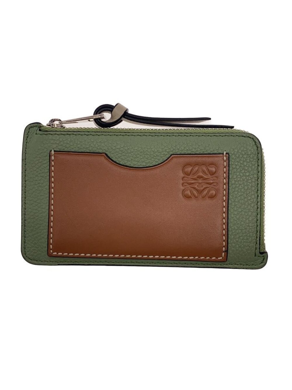 Loewe coin case Wallet Card Leather Green